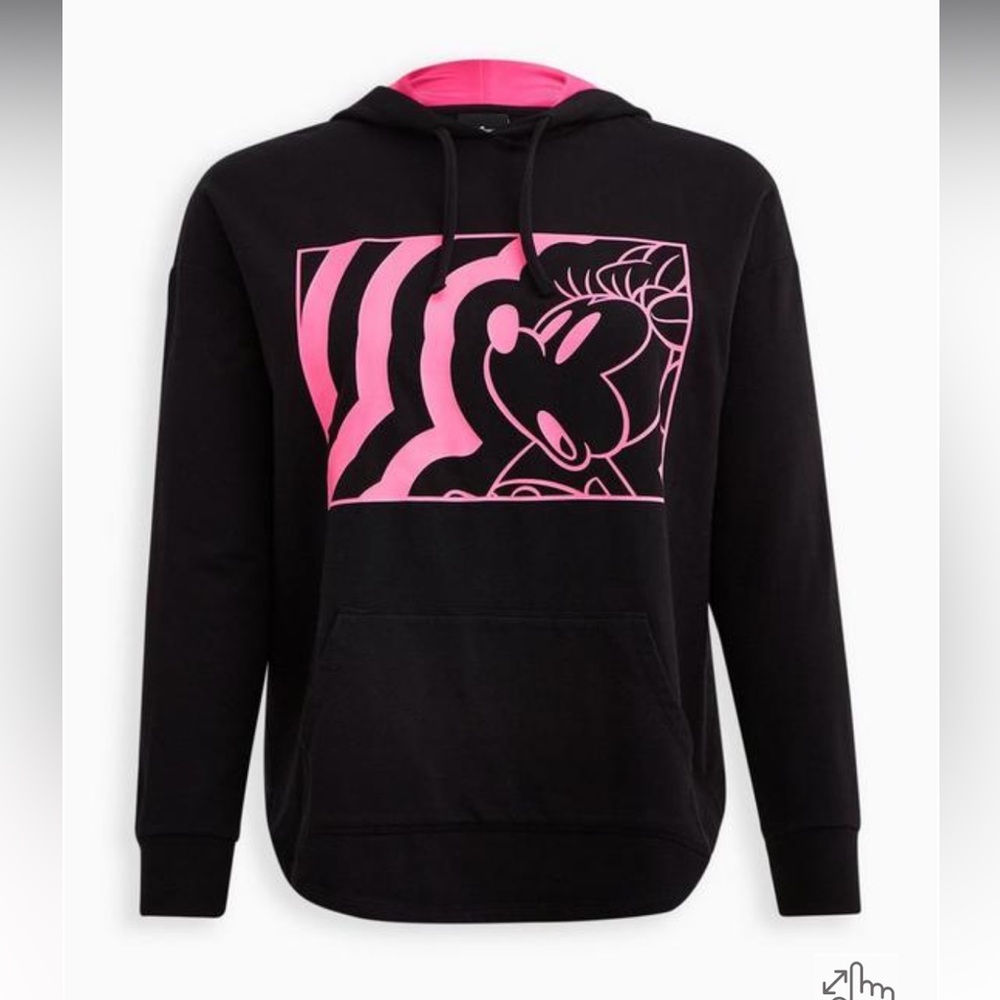 NWT Torrid Disney Minnie Mouse Drop Shoulder Hoodie